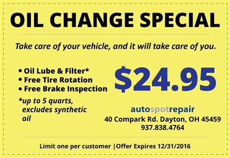 Oil Change Coupons & Brake Repair Specials in Clarksville, TN.